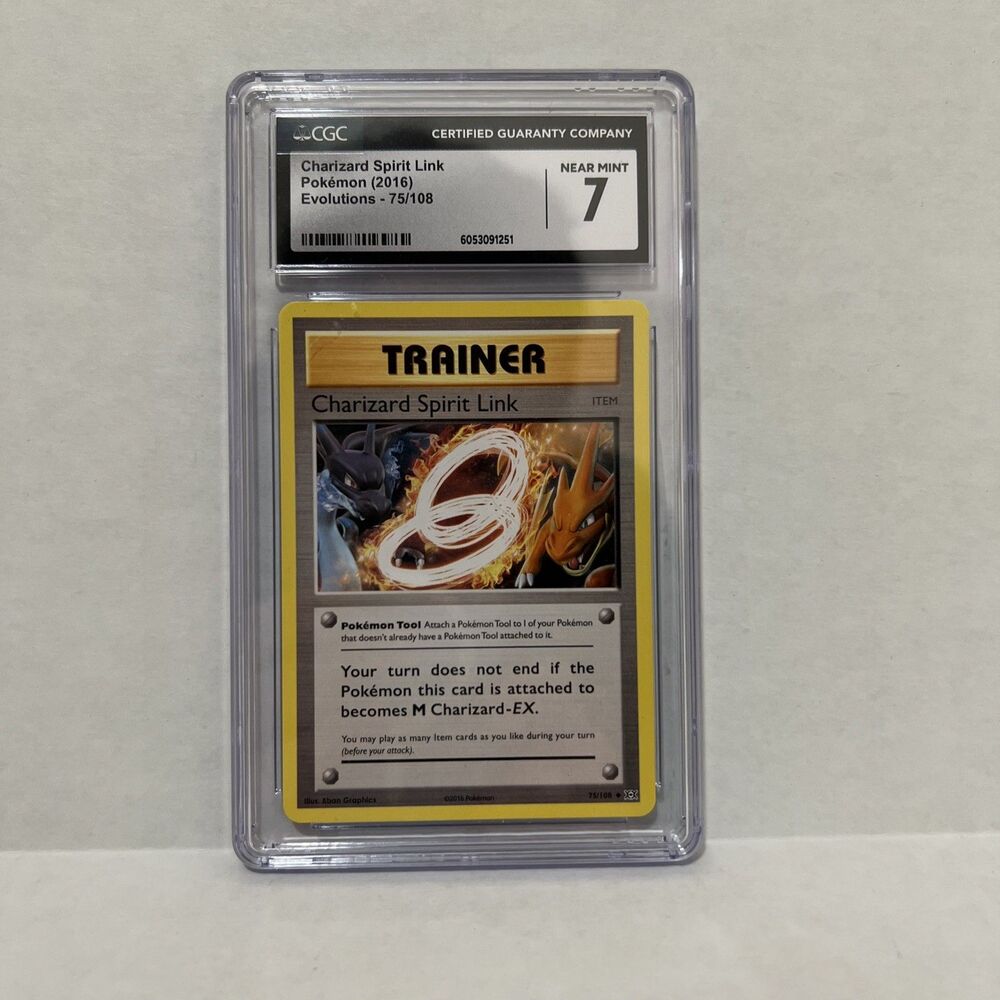 Charizard Spirit Link 75/108 Evolutions Pokemon 2016 Graded NM